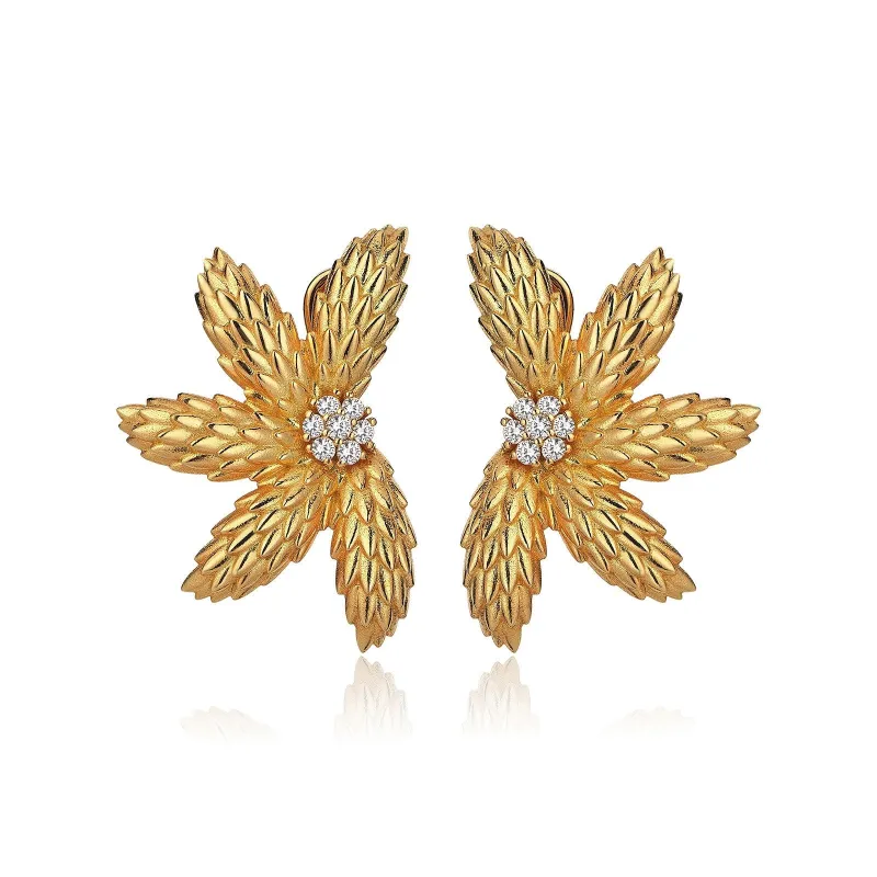 Jasmine Gold Earrings sold by Oriental Monkey