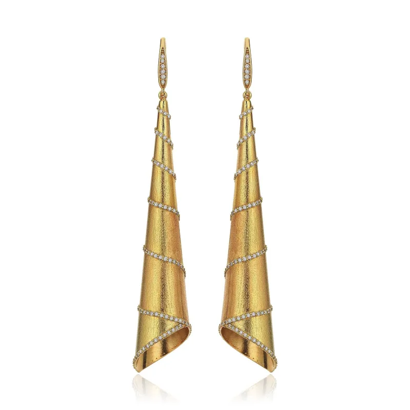 Mountain Gold Earrings sold by Oriental Monkey