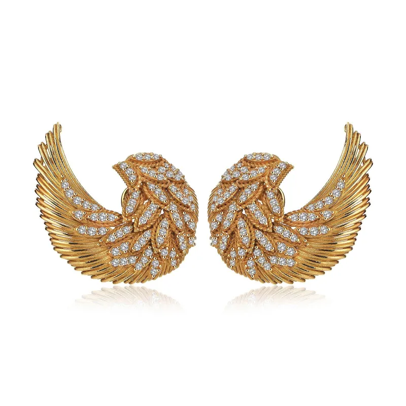 Wings For Life Gold Earrings sold by Oriental Monkey