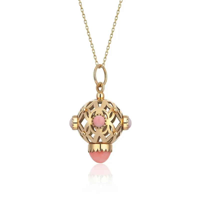 Pink Sphere Gold  Pendant sold by Oriental Monkey