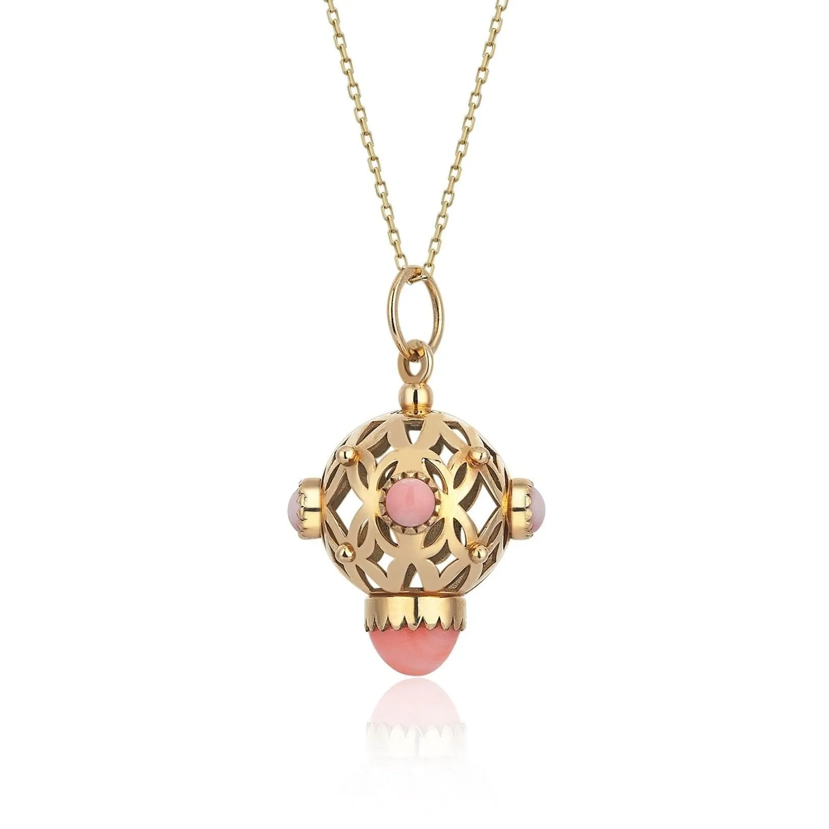 Pink Sphere Gold Pendant sold by Oriental Monkey