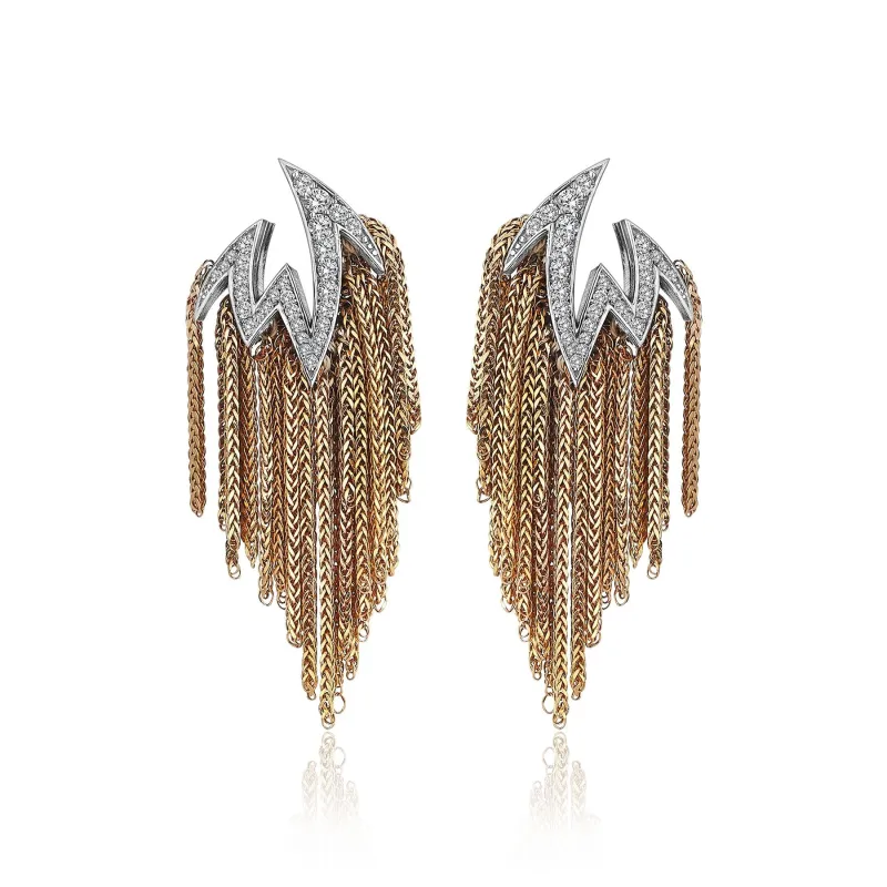 Chain Gold Earrings sold by Oriental Monkey