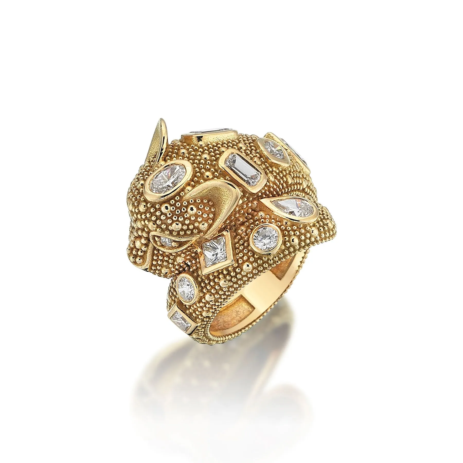 Diamond Panther Gold Ring sold by Oriental Monkey