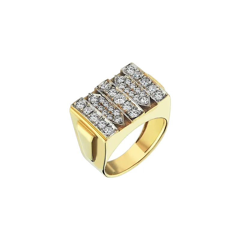 Gold Ring With Diamonds sold by Oriental Monkey