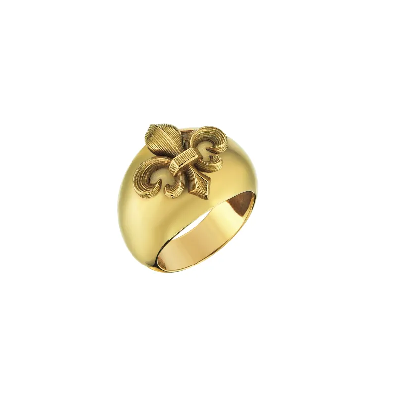 Fleur De Lis Gold Ring sold by Oriental Monkey