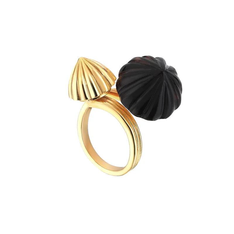 Double Dome Gold Ring Gold & Smoky Topaz sold by Oriental Monkey