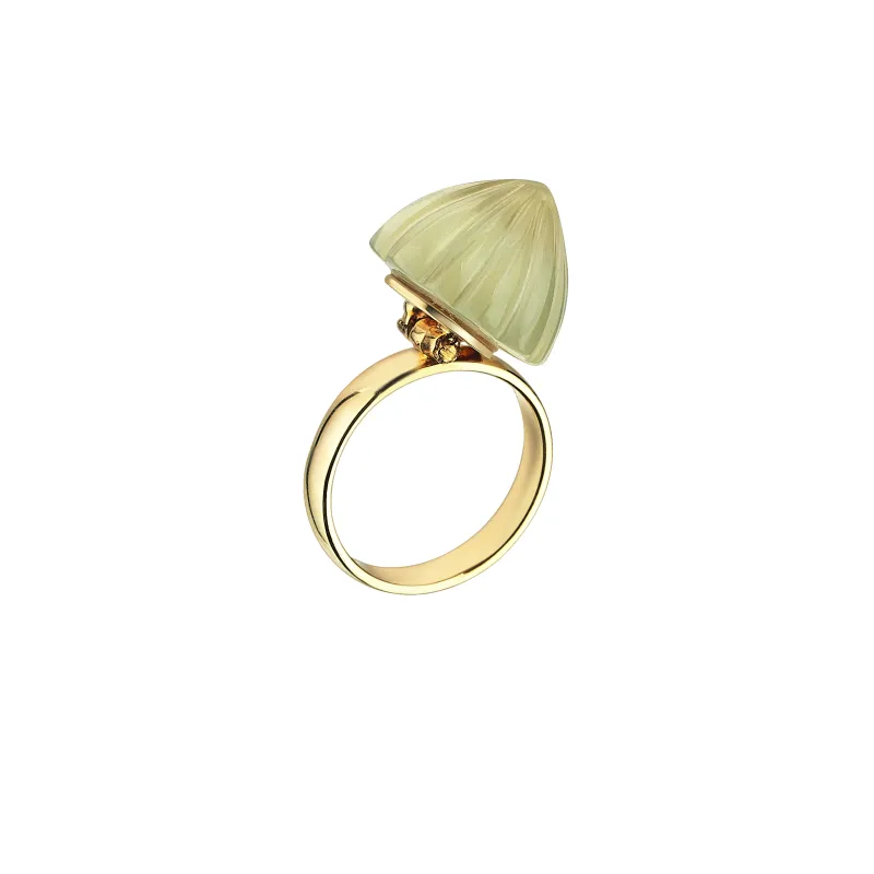 Mono Dome Gold Ring Citrine sold by Oriental Monkey