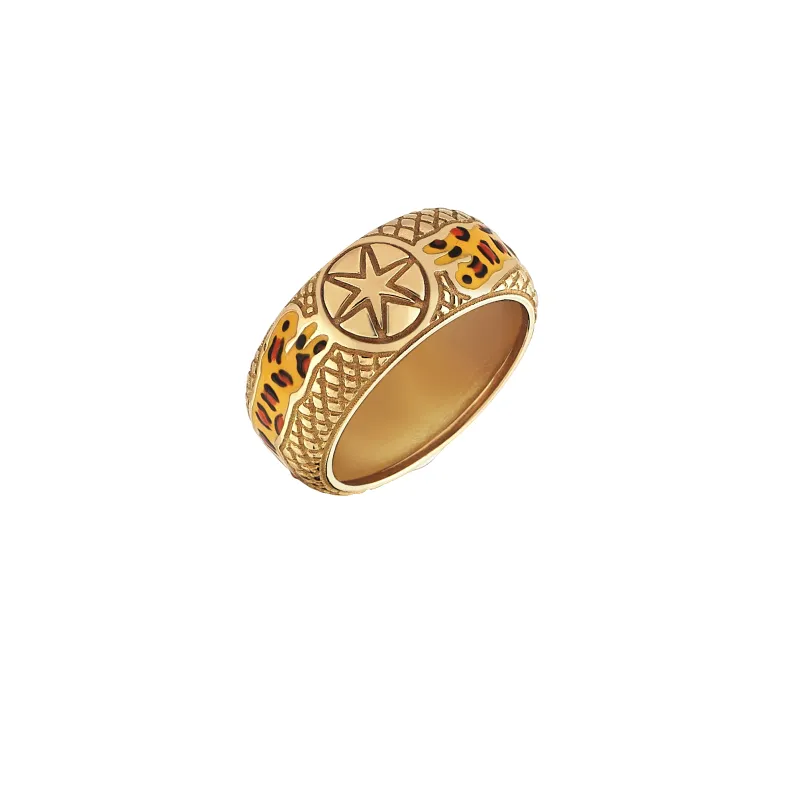 Bid Dot Tiger Gold Ring sold by Oriental Monkey