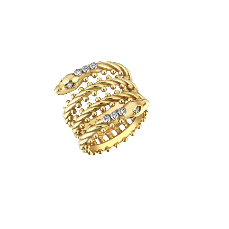 Ball Snake Gold Ring sold by Oriental Monkey