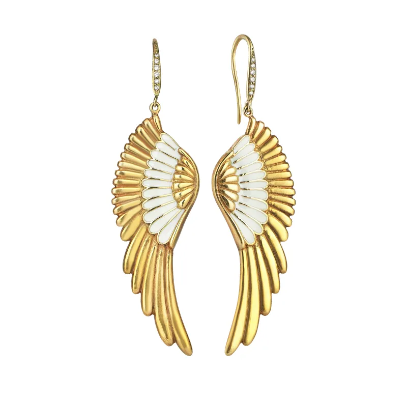 Angel Wings Gold Earrings sold by Oriental Monkey