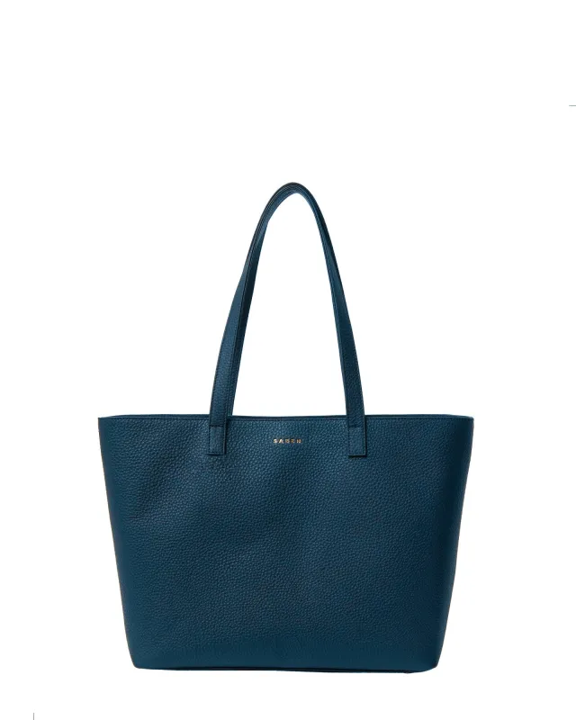 Tilbury Shoulder Bag Ocean + Bronze Foil sold by Saben