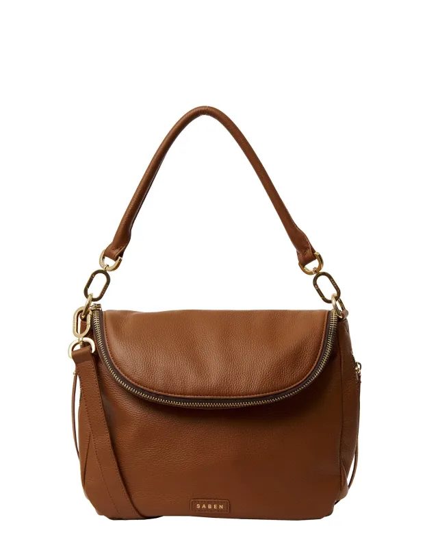 Frankie Shoulder Bag Tan made by Saben
