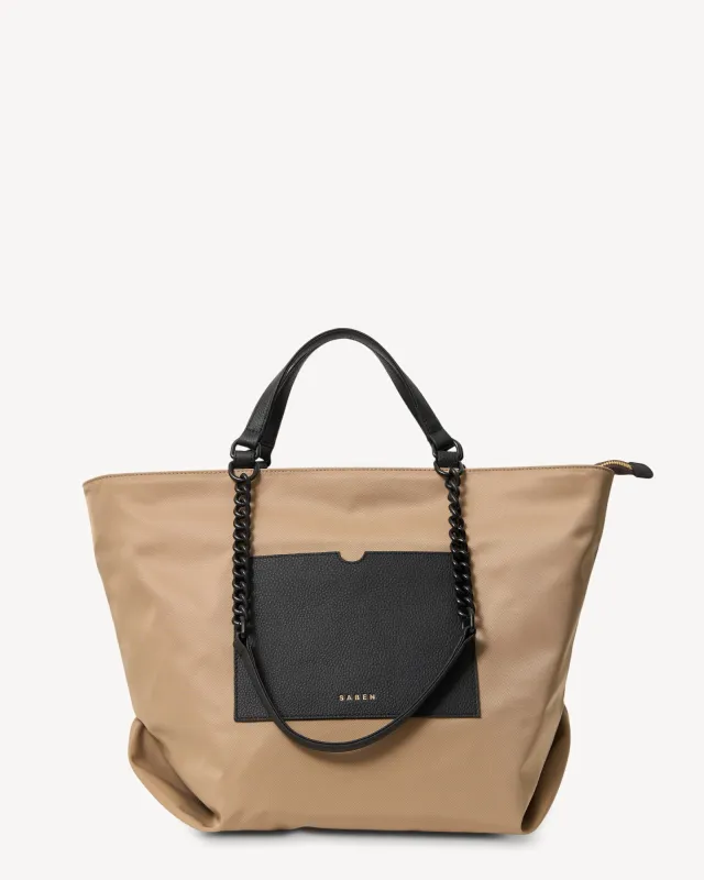 Porto Tote Tea Recycled Nylon sold by Saben