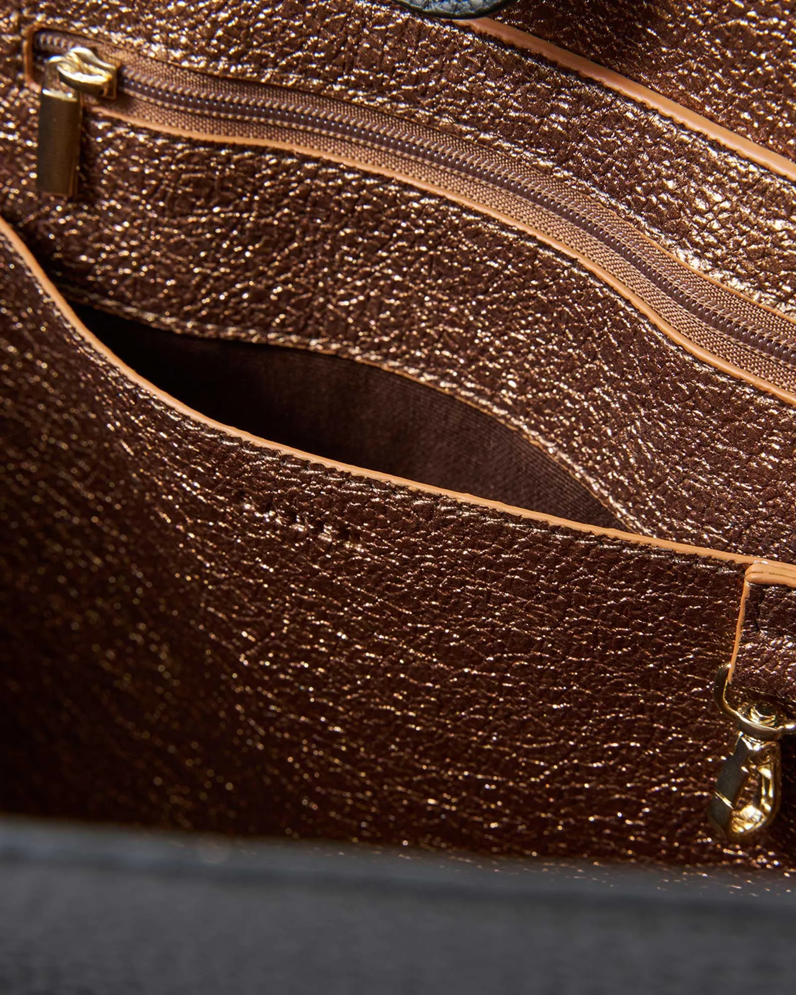 Tilbury Shoulder Bag Black + Bronze Foil sold by Saben product image thumbnail 2