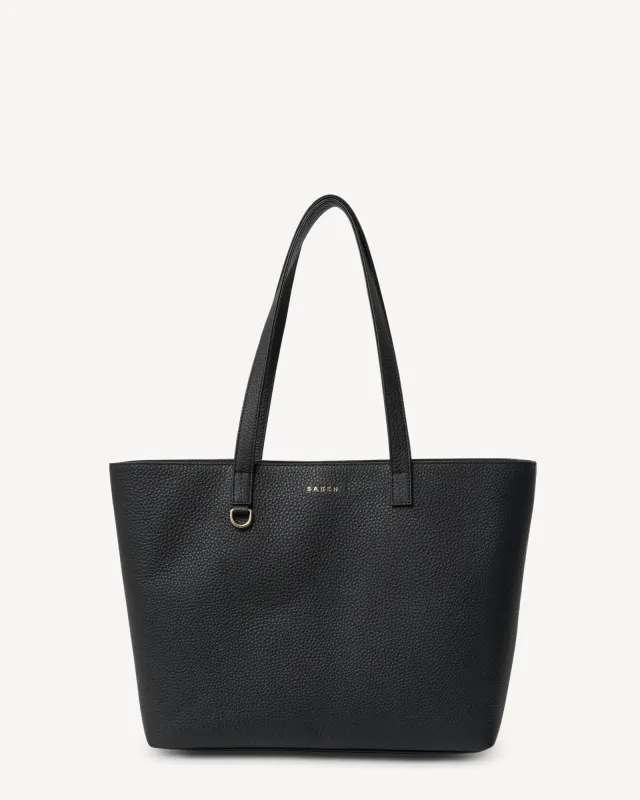 Tilbury Shoulder Bag Black + Bronze Foil sold by Saben