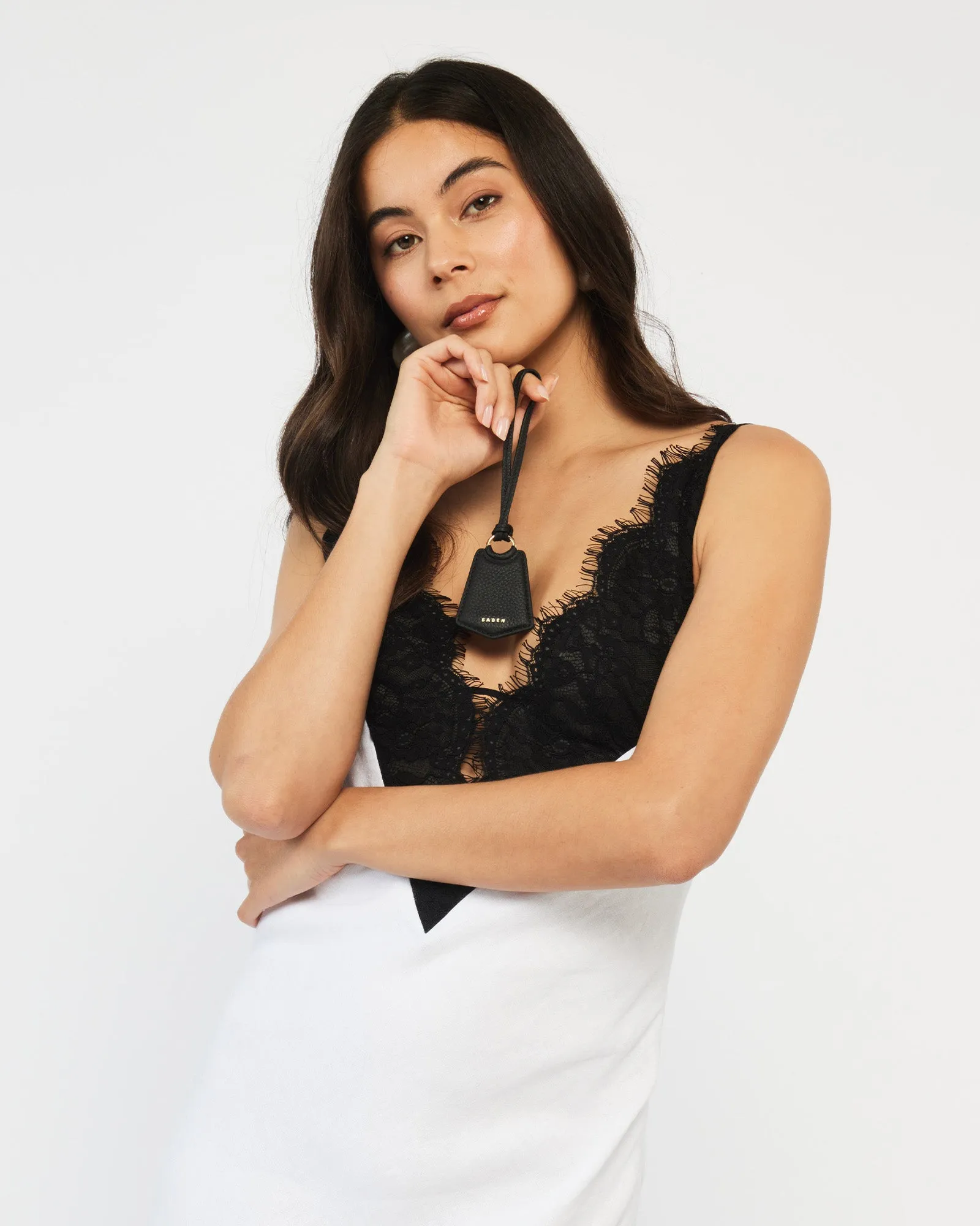 Charm Lacing Monogram Black sold by Saben