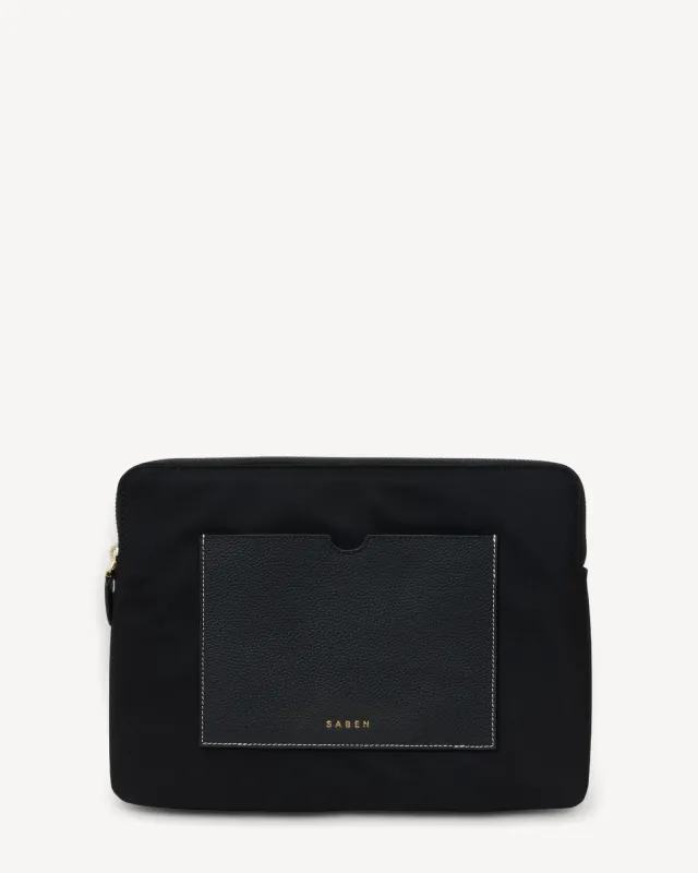 Augusta Laptop Sleeve 13" Black Recycled Nylon sold by Saben