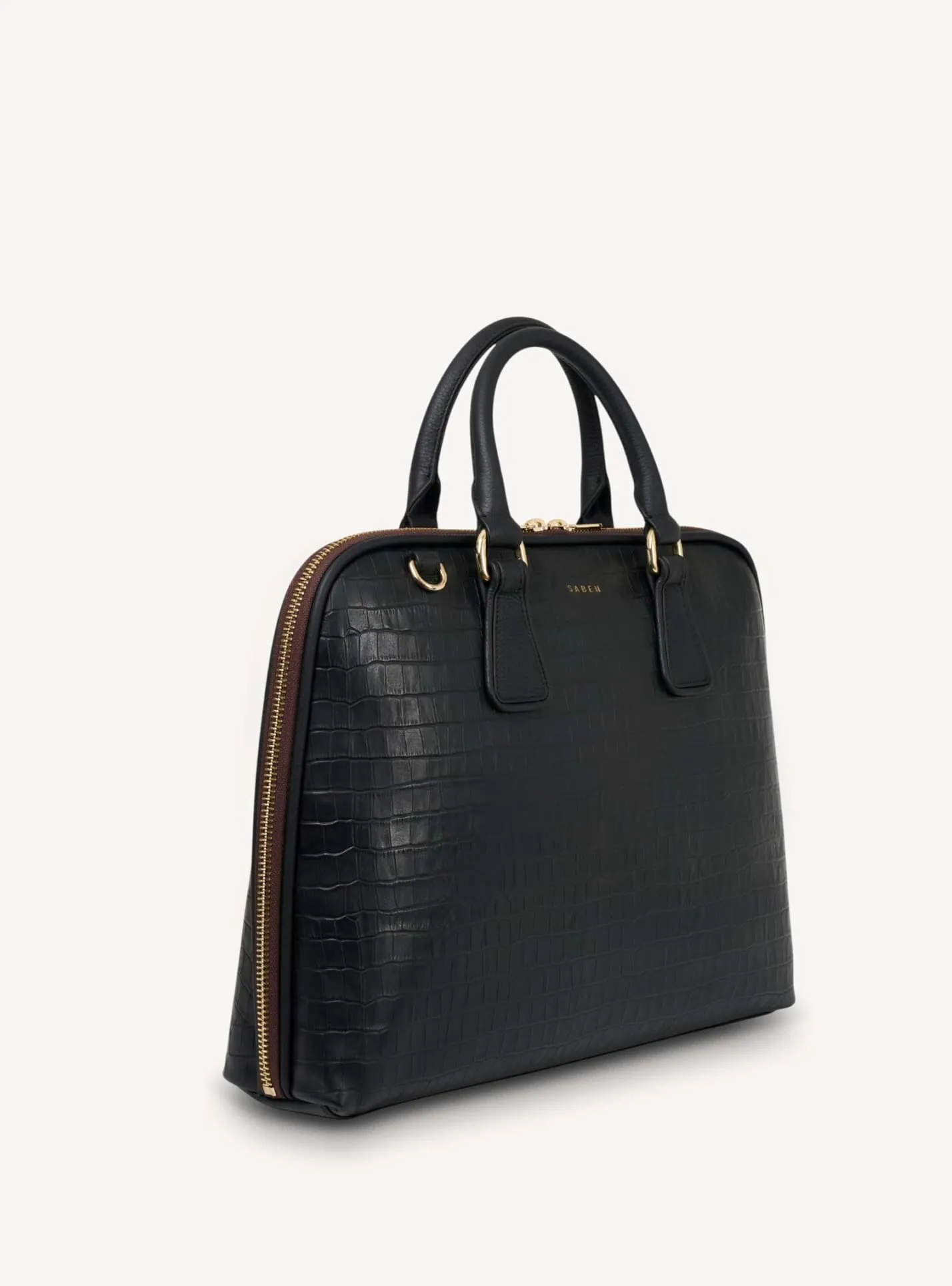 Parker Briefcase Black Croc - PRE ORDER sold by Saben product image thumbnail 2