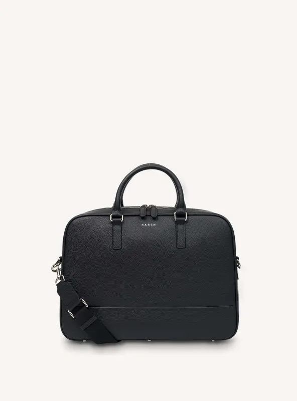 Harrison Black Briefcase sold by Saben