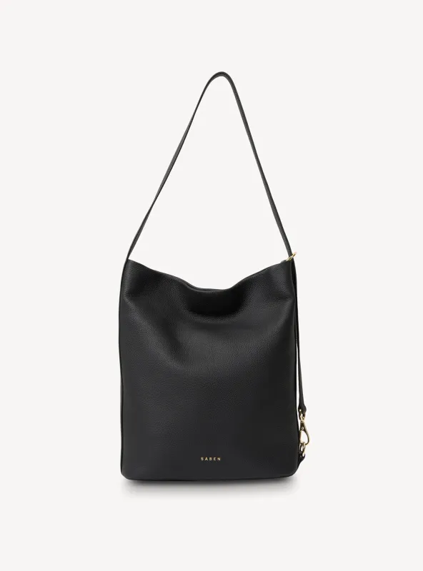 June Shoulder Bag Black Pebble made by Saben