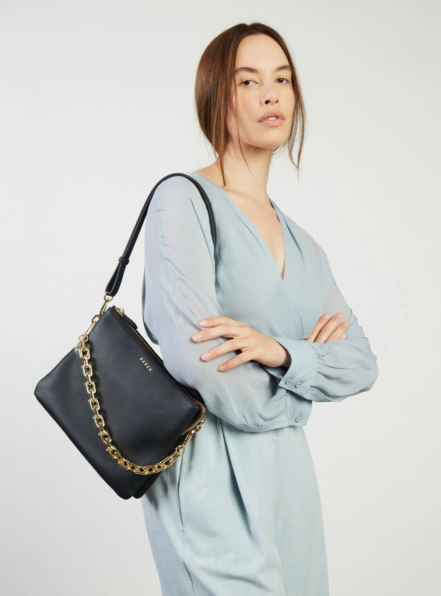 Matilda Crossbody Black + Chunky Chain sold by Saben product image thumbnail 4