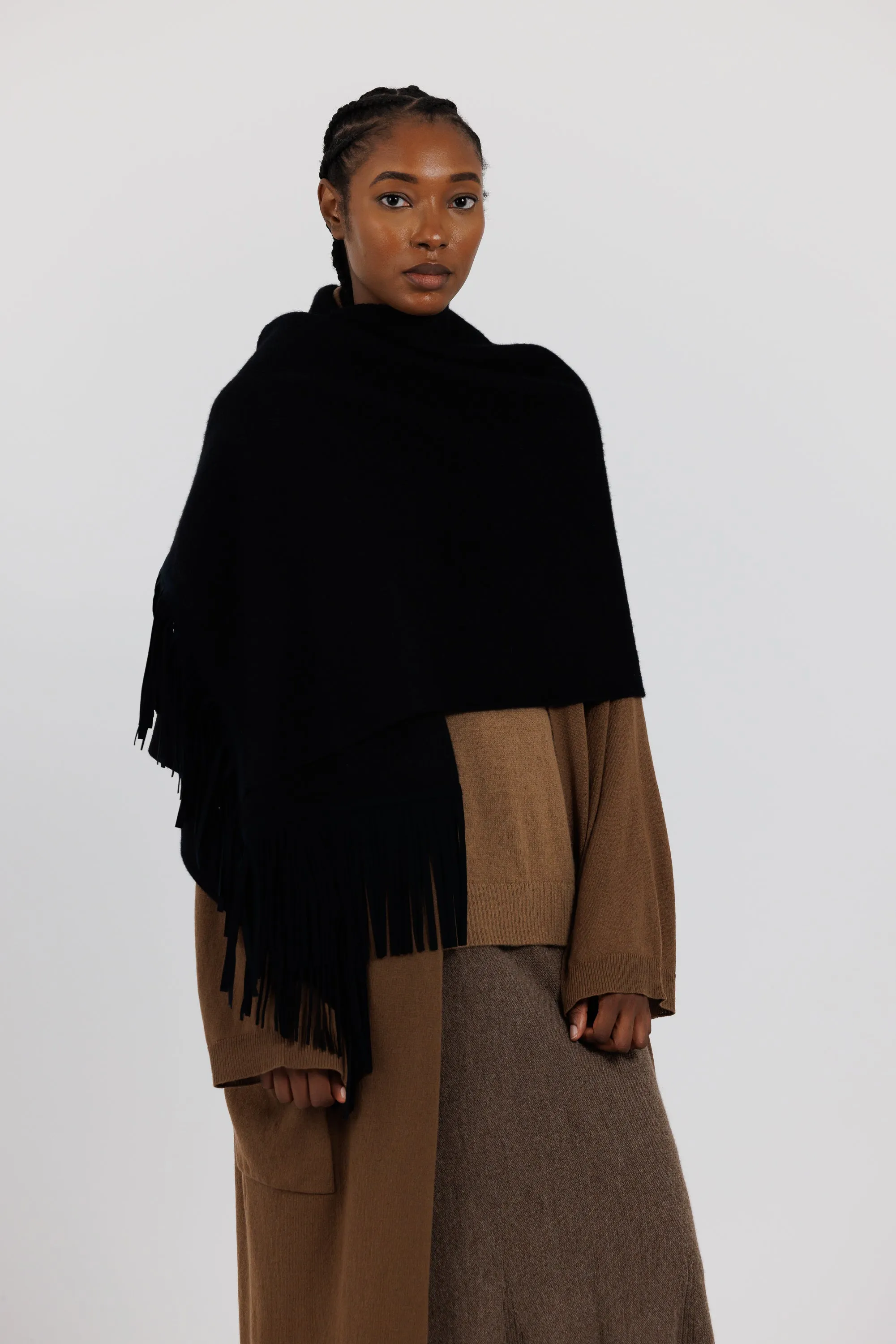 SHAWL w SUEDE FRINGE sold by EMOTE product image thumbnail 3