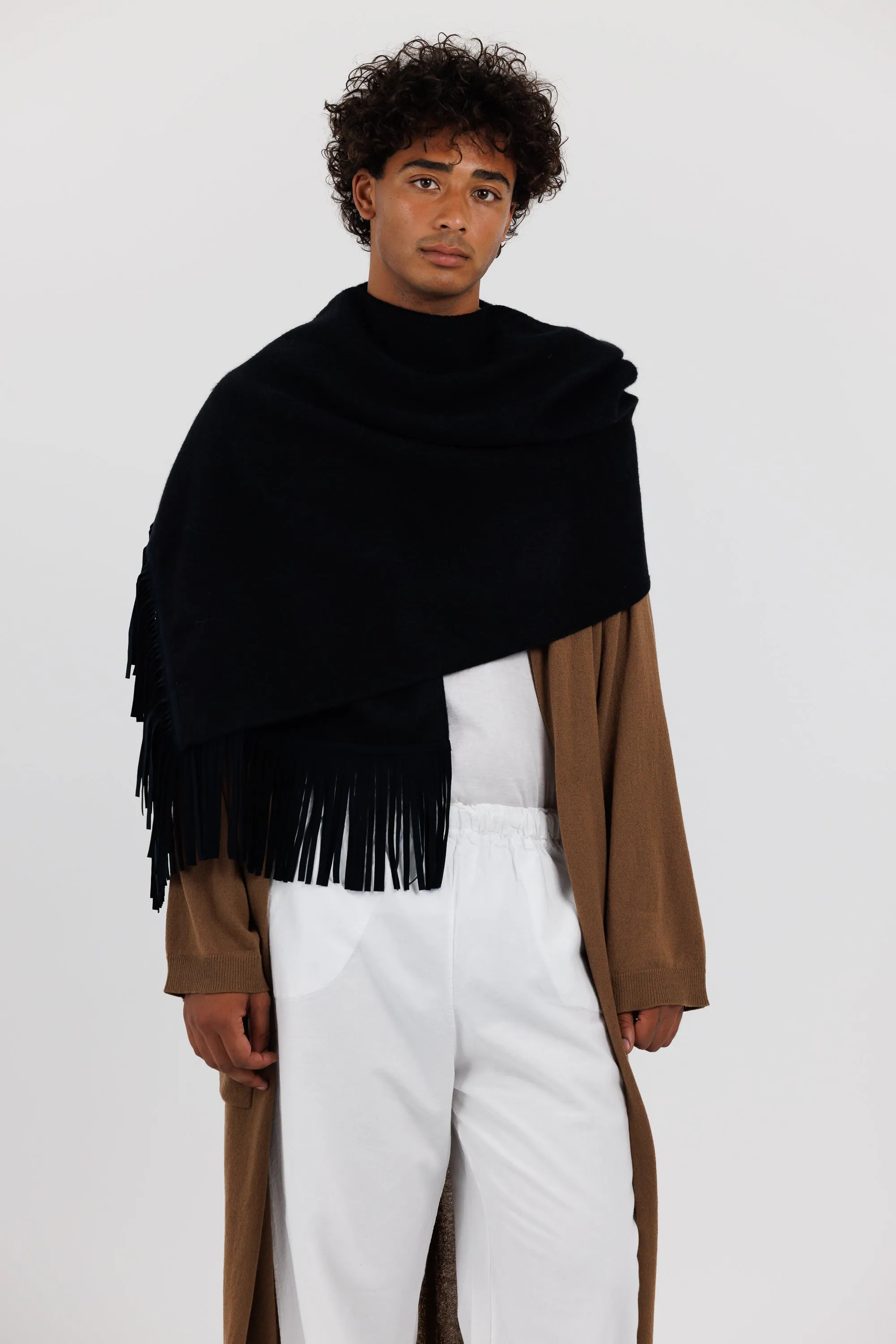 SHAWL w SUEDE FRINGE sold by EMOTE product image thumbnail 5