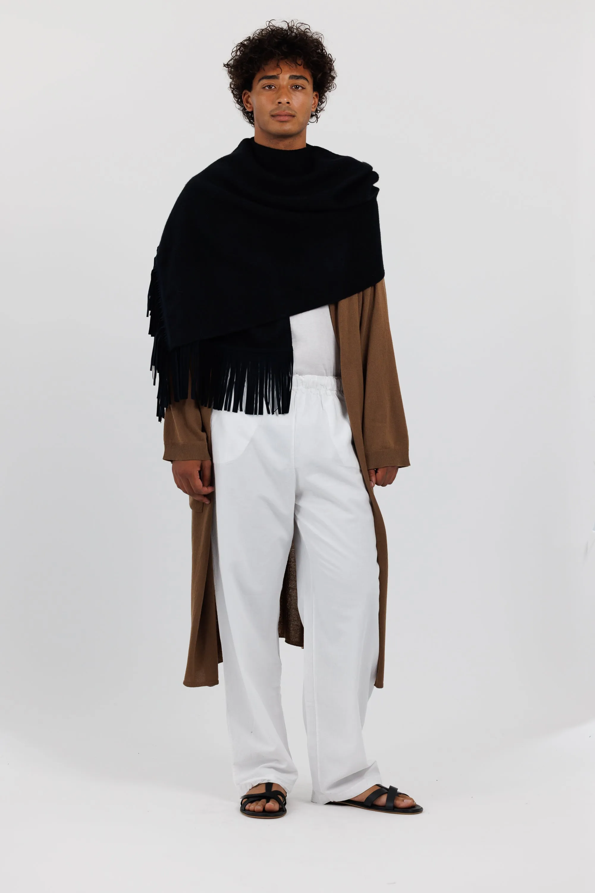 SHAWL w SUEDE FRINGE sold by EMOTE