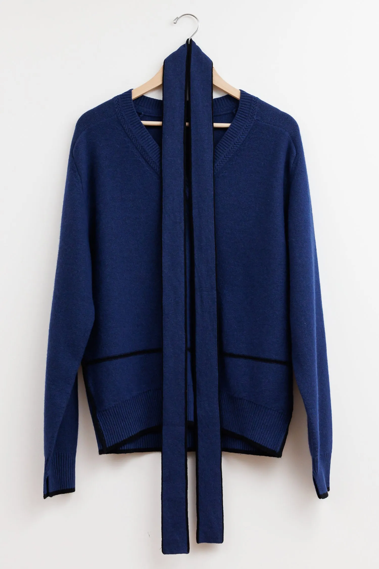 V NECK SCARF SWEATER sold by EMOTE product image thumbnail 3