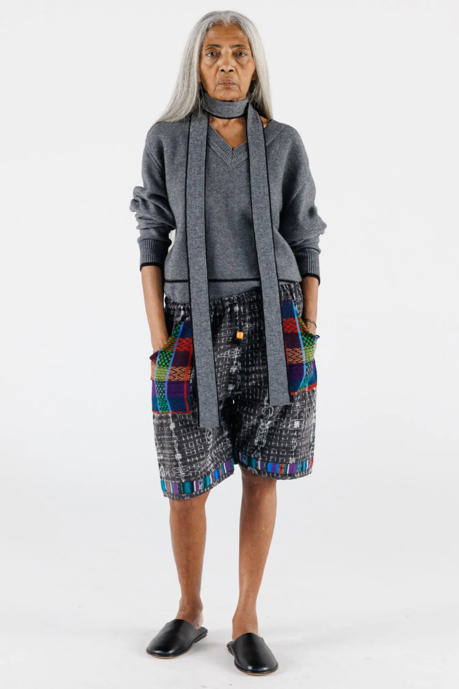 V NECK SCARF SWEATER sold by EMOTE product image thumbnail 4