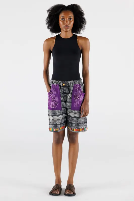 Artisanal Patchwork Short sold by EMOTE
