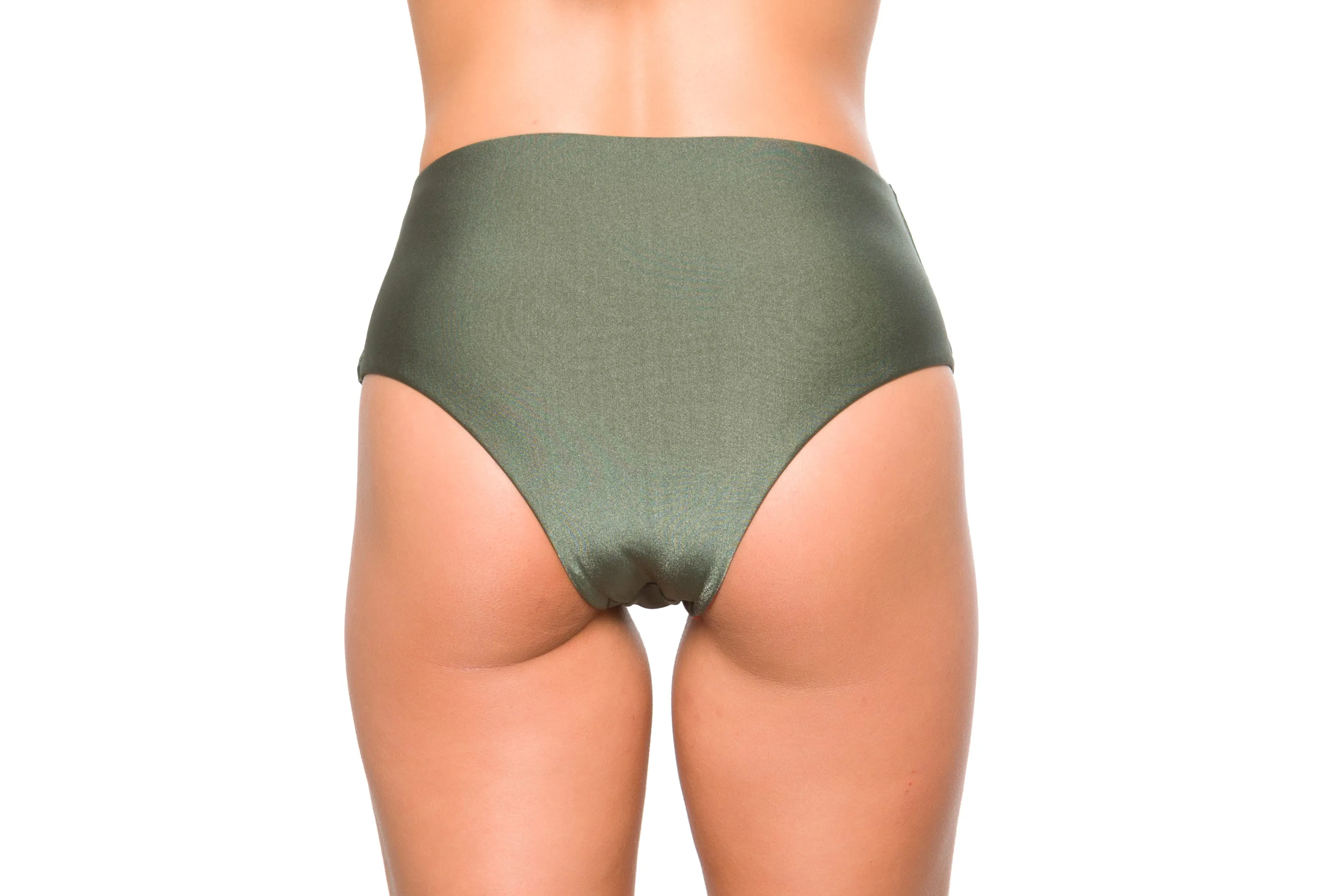 High Waist Reversible Bottom Mara Olive Coral sold by Lybethras product image thumbnail 2