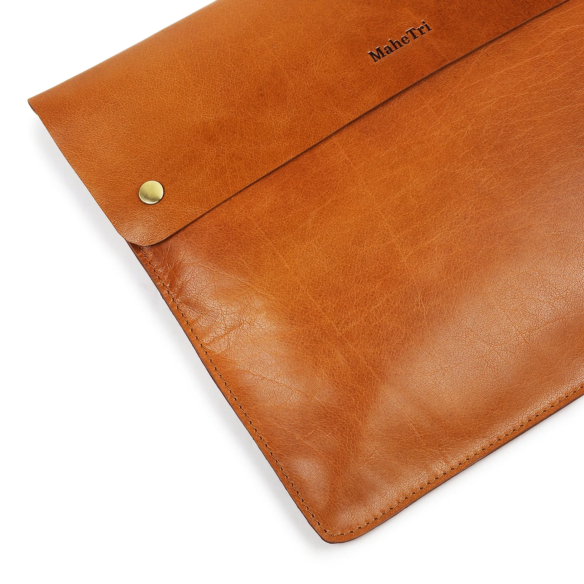 Warm Tan - iPad/Laptop Sleeve 14 Inch sold by Classy Leather Bags product image thumbnail 4
