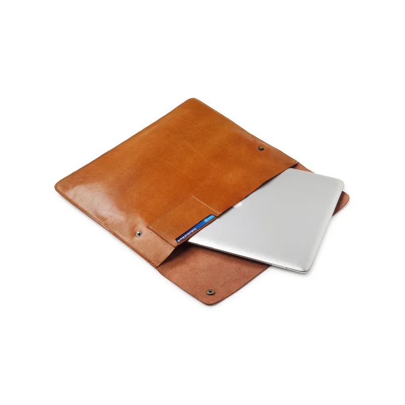 Warm Tan - iPad/Laptop Sleeve 14 Inch sold by Classy Leather Bags