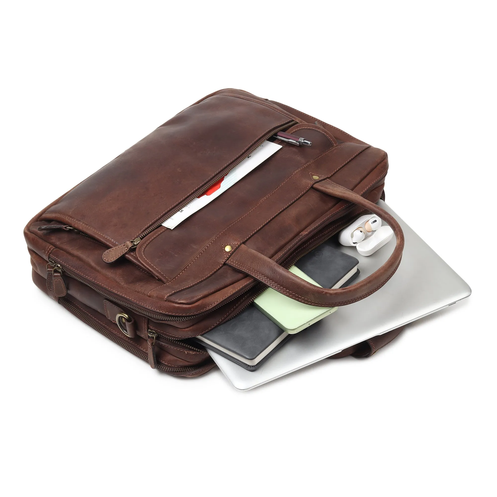 Berlin Buffalo Hunter Briefcase sold by Classy Leather Bags product image thumbnail 3