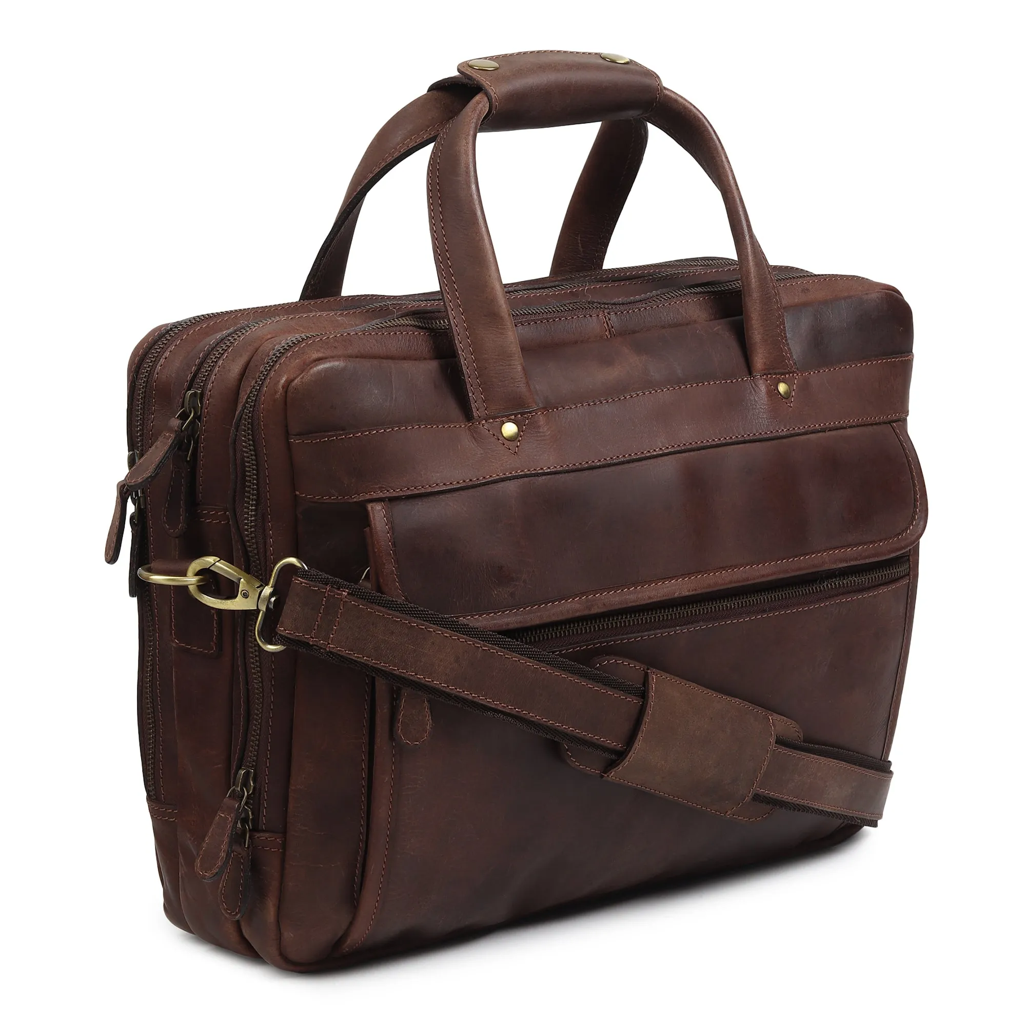 Berlin Buffalo Hunter Briefcase sold by Classy Leather Bags product image thumbnail 4