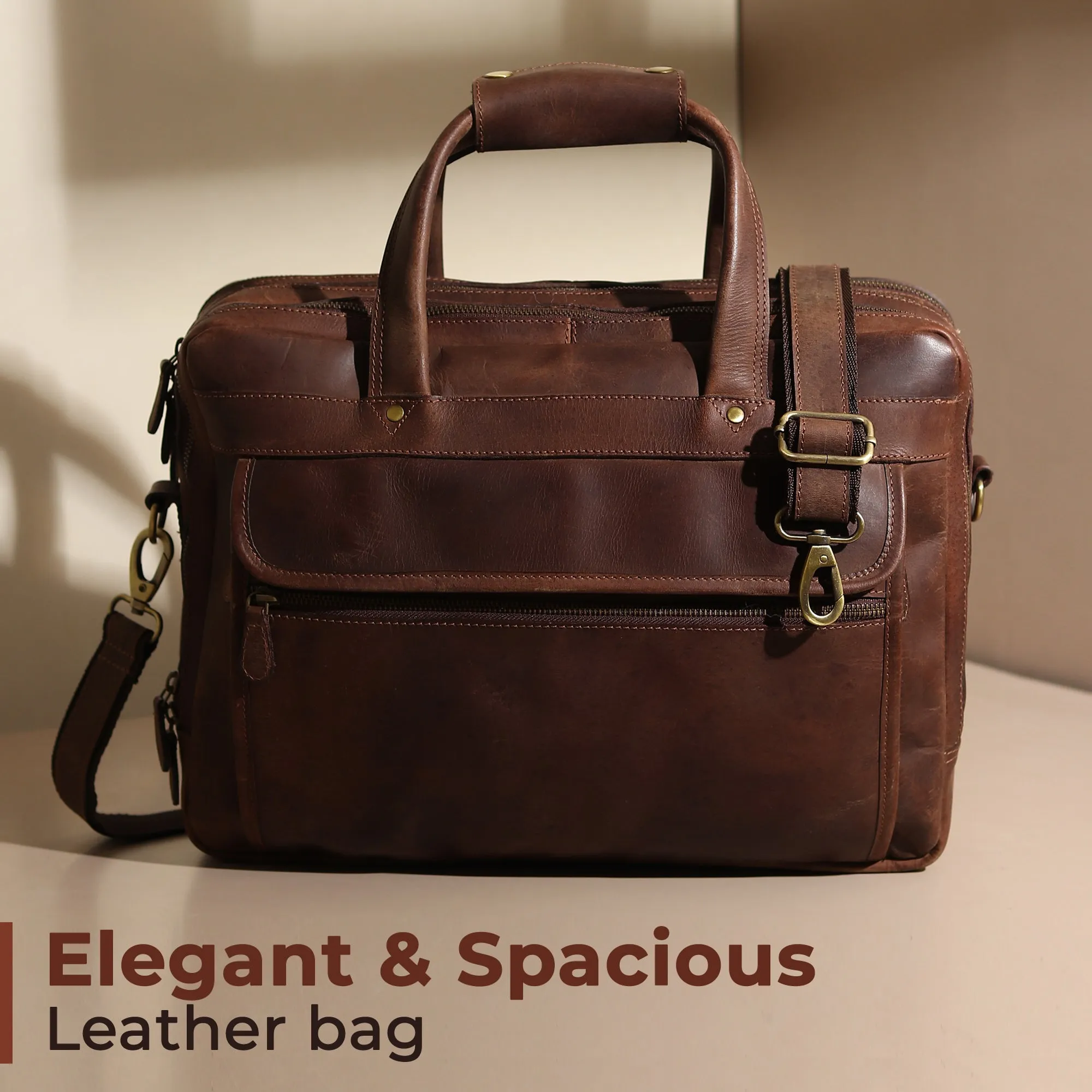 Berlin Buffalo Hunter Briefcase sold by Classy Leather Bags product image thumbnail 2