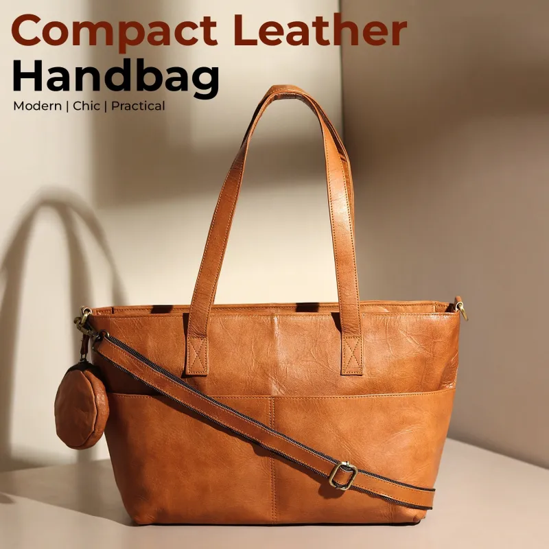 Daily Leather Market Tote - Tan sold by Classy Leather Bags