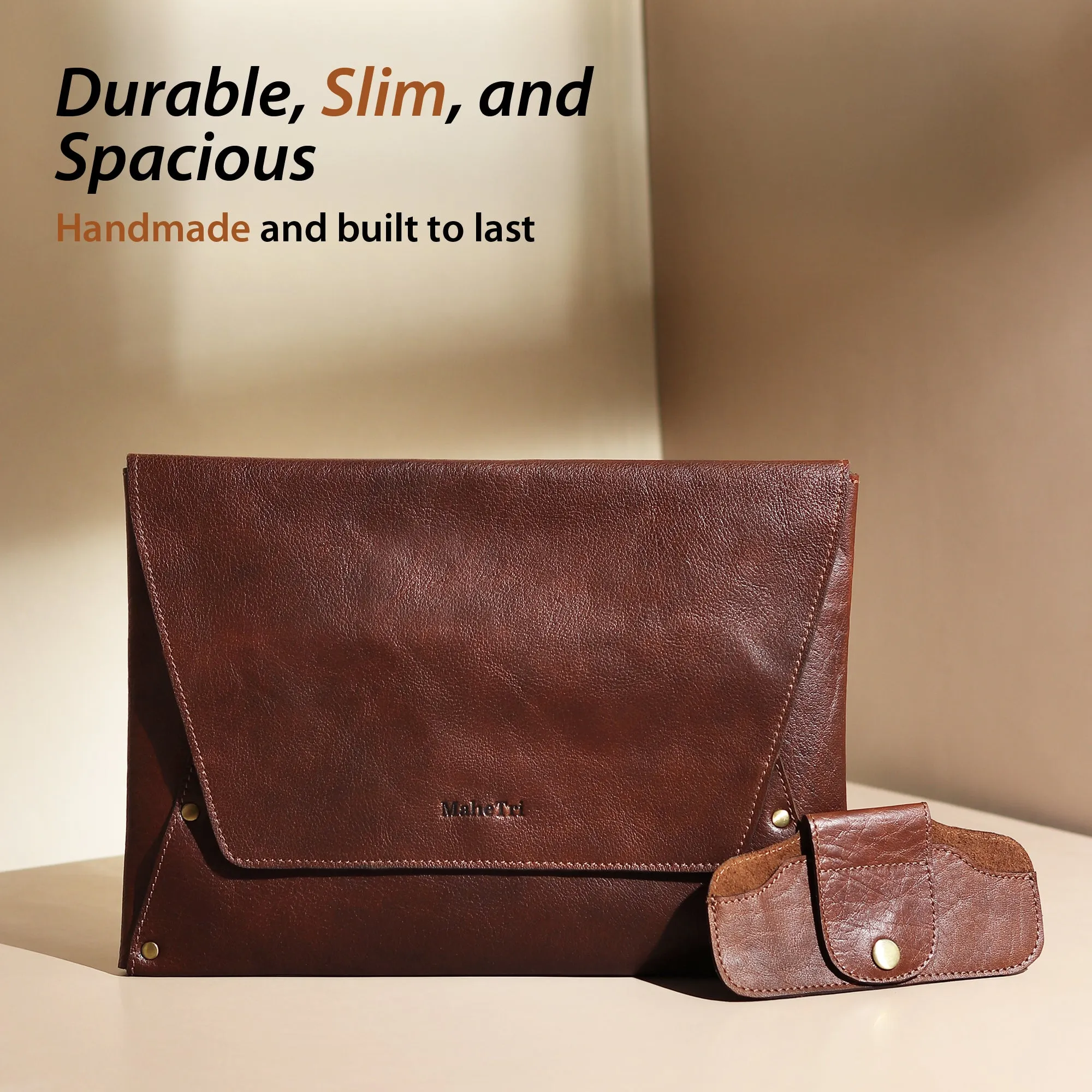 Urban Leather Laptop Sleeve + Free Sunglass Case sold by Classy Leather Bags