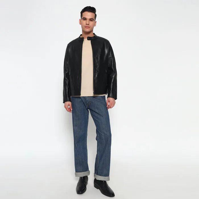 Urban Black Leather Jacket sold by Classy Leather Bags product image thumbnail 2