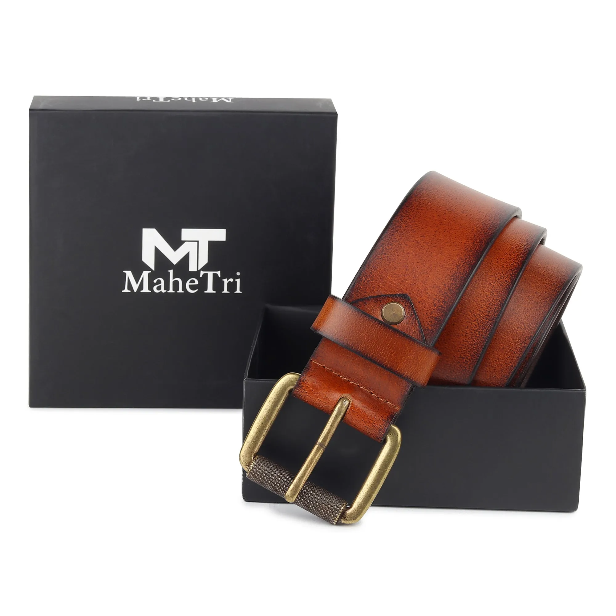 Classic Mocha Brown Leather Belt sold by Classy Leather Bags product image thumbnail 3