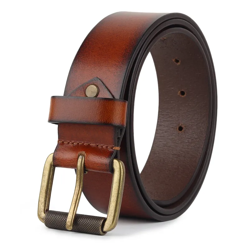Classic Mocha Brown Leather Belt sold by Classy Leather Bags