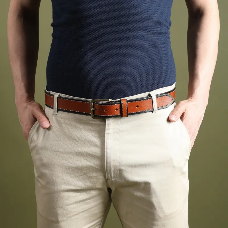 Classic Copper Slim Premium Belt sold by Classy Leather Bags