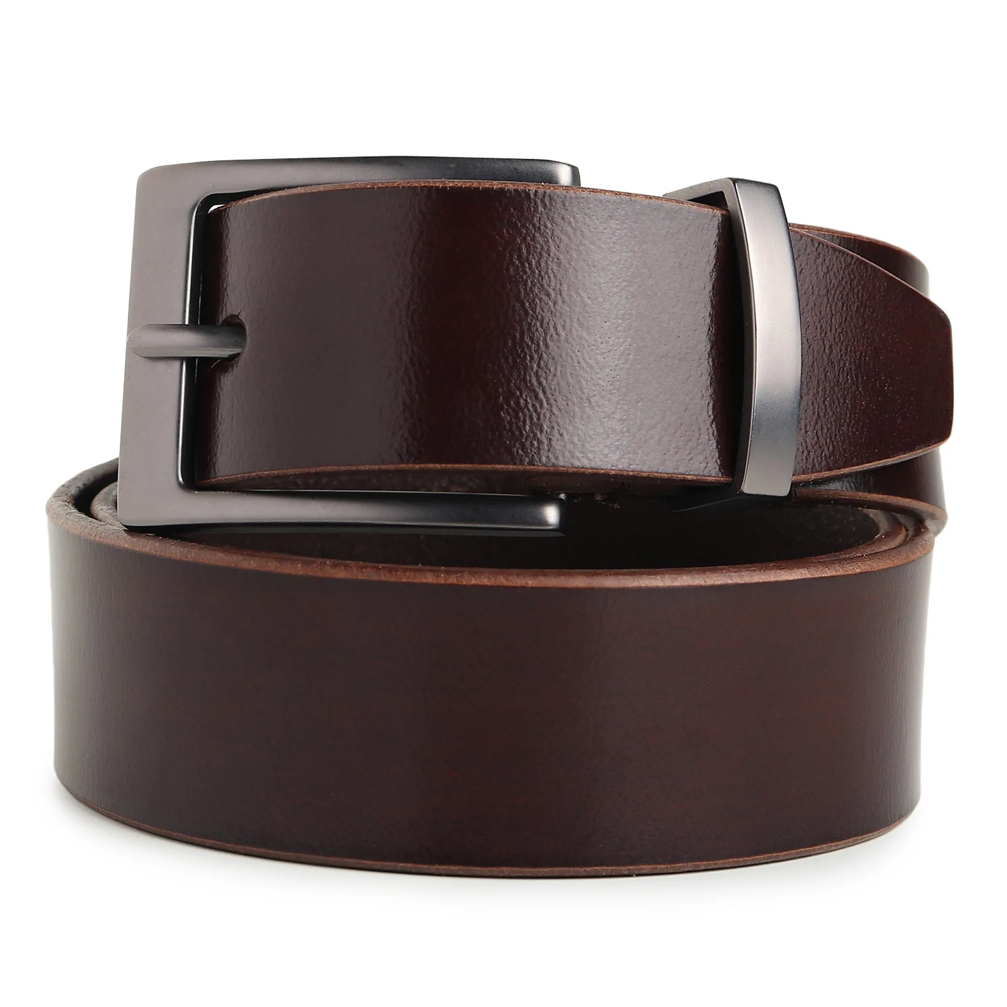 Classic Merlot Slim Leather Belt sold by Classy Leather Bags product image thumbnail 4
