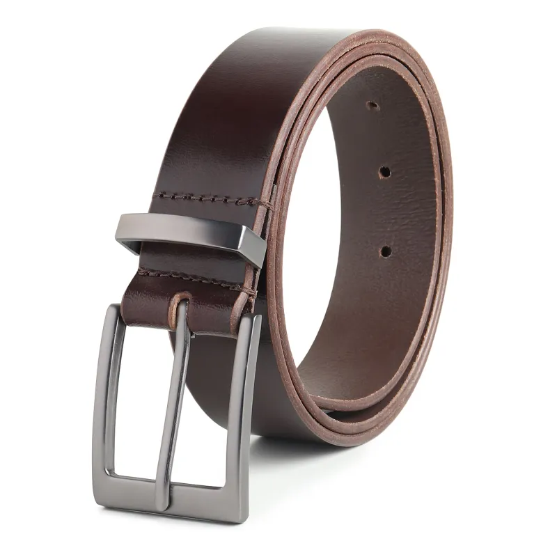 Classic Merlot Slim Leather Belt sold by Classy Leather Bags