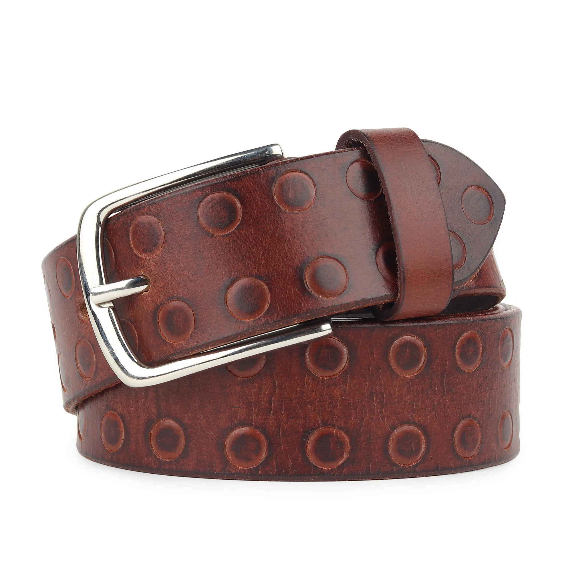Classic Round Men's Leather Belt sold by Classy Leather Bags product image thumbnail 2