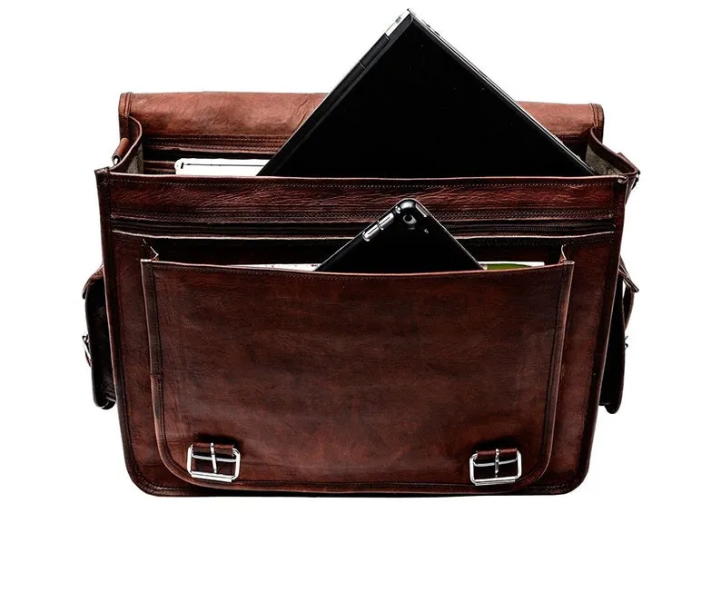 Vintage Computer Leather Bag sold by Classy Leather Bags product image thumbnail 4