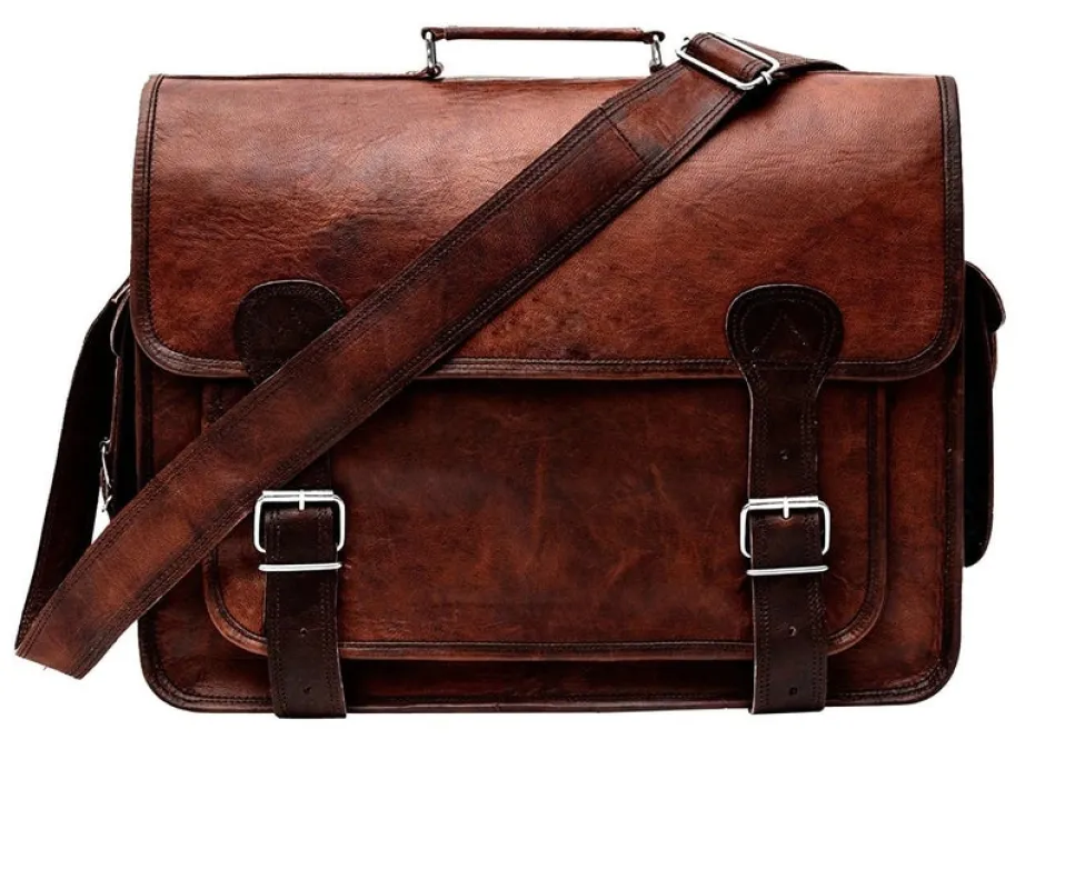 Vintage Computer Leather Bag sold by Classy Leather Bags