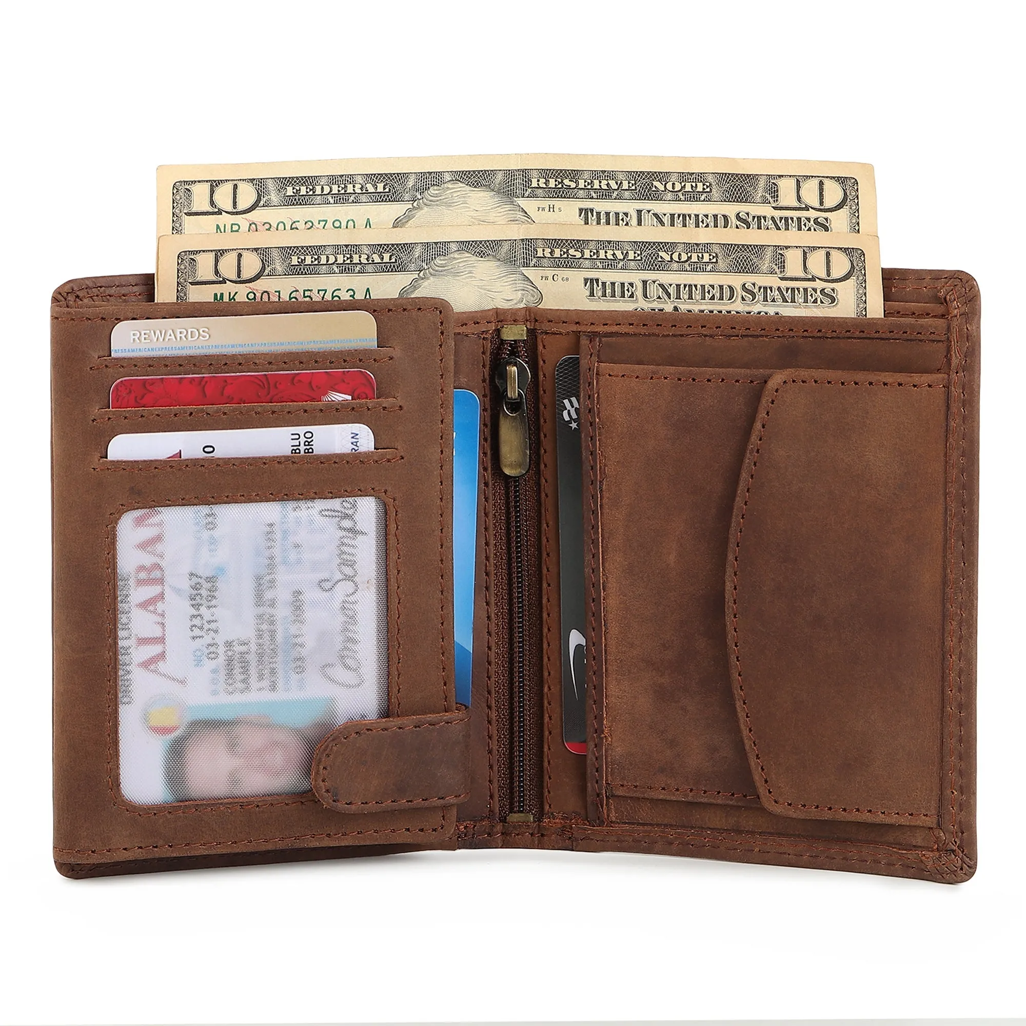 Buffalo Leather Men's Wallet - Vertical sold by Classy Leather Bags product image thumbnail 5
