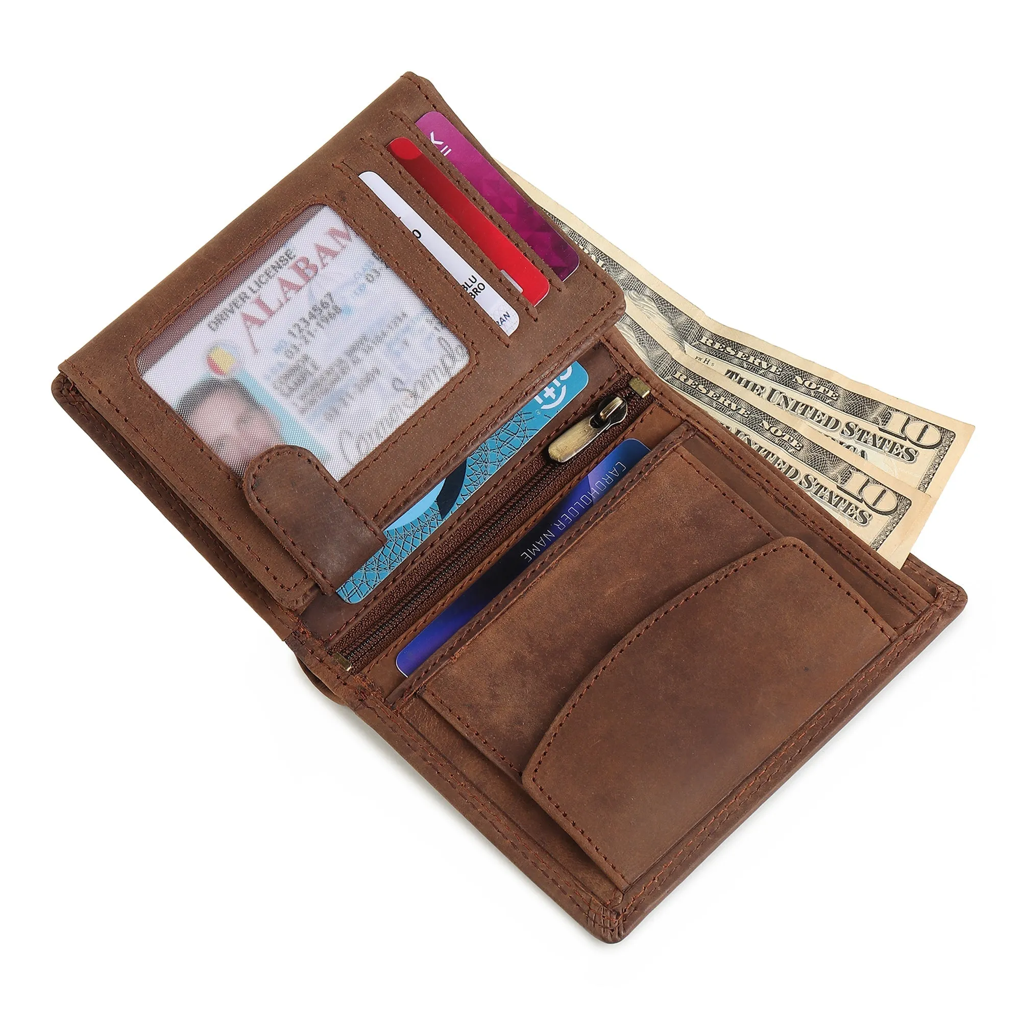 Buffalo Leather Men's Wallet - Vertical sold by Classy Leather Bags product image thumbnail 2